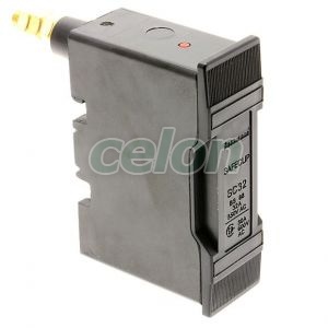 Fuse Holder Bs88 (Safeclip), Front/Back Connected, 550V Ac, 32A, Black, Nsd SC32PH-D-Eaton, Alte Produse, Eaton, Siguranțe fuzibile, Eaton