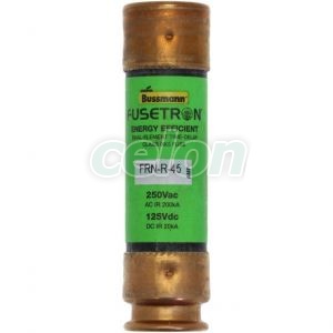 Fuse Link Fusetron (Ul Standard), Rk5 (Delayed), 250V Ac / 125V Dc, 45A, D=20.6, L=76.2Mm FRN-R-45-Eaton, Alte Produse, Eaton, Siguranțe fuzibile, Eaton