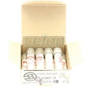 8Amp 600Vac FERRULE FUSE 10 X 38MM FWC-8A10F -Eaton, Egyéb termékek, Eaton, Olvadóbiztosítékok, Eaton