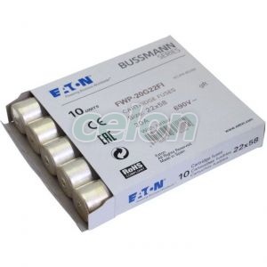 High Speed Fuse Link With Indicator, Us Version, 690V Ac, 20A FWP-20G22FI-Eaton, Alte Produse, Eaton, Siguranțe fuzibile, Eaton