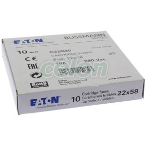 Fuse-Link 40A 690Vac 22X58Mm Gg CYLINDRICAL FUSE 22 x 58 40A GG 690V AC -Eaton, Alte Produse, Eaton, Siguranțe fuzibile, Eaton