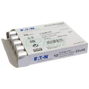 Cylindrical Fuse Am 500V Ac 100A C22(22,2X58Mm) Striker C22M100S-Eaton, Alte Produse, Eaton, Siguranțe fuzibile, Eaton