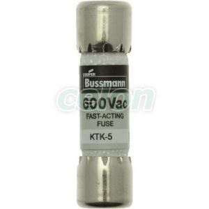 Fuse Link (Ul Standard), Class Supplemental (Fast Acting), 600V Ac, 5A KTK-5-Eaton, Alte Produse, Eaton, Siguranțe fuzibile, Eaton