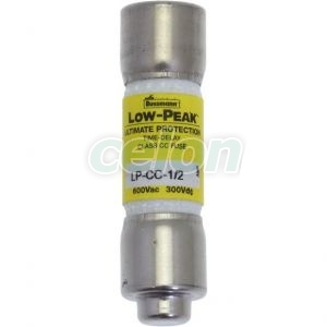 Fuse Link Cylindrical Lowpeak (Ul Standard), Cc (Time Delay) Rejection-Type, 600Vac/300Vdc, 1A LP-CC-1-Eaton, Egyéb termékek, Eaton, Olvadóbiztosítékok, Eaton