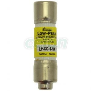 Fuse Link Cylindrical Lowpeak (Ul Standard), Cc (Time Delay) Rejection-Type, 600Vac/300Vdc, 1,25A LP-CC-1-1-4-Eaton, Alte Produse, Eaton, Siguranțe fuzibile, Eaton