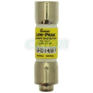 Fuse Link Cylindrical Lowpeak (Ul Standard), Cc (Time Delay) Rejection-Type, 600Vac/300Vdc, 1,4A LP-CC-1-4-10-Eaton, Egyéb termékek, Eaton, Olvadóbiztosítékok, Eaton