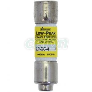 Fuse Link Cylindrical Lowpeak (Ul Standard), Cc (Time Delay) Rejection-Type, 600V Ac / 150V Dc, 4A LP-CC-4-Eaton, Egyéb termékek, Eaton, Olvadóbiztosítékok, Eaton