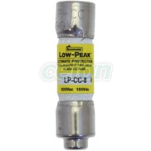 Fuse Link Cylindrical Lowpeak (Ul Standard), Cc (Time Delay) Rejection-Type, 600V Ac / 150V Dc, 8A LP-CC-8-Eaton, Egyéb termékek, Eaton, Olvadóbiztosítékok, Eaton