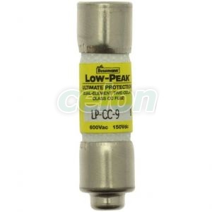 Fuse Link Cylindrical Lowpeak (Ul Standard), Cc (Time Delay) Rejection-Type, 600V Ac / 150V Dc, 9A LP-CC-9-Eaton, Alte Produse, Eaton, Siguranțe fuzibile, Eaton