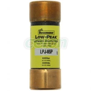 Fuse Link Lowpeak (Ul Standard), Class J (Time Delay), 600V Ac / 300V Dc, 6A LPJ-6SP-Eaton, Alte Produse, Eaton, Siguranțe fuzibile, Eaton