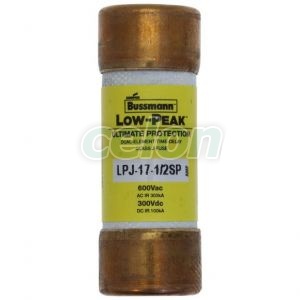 Fuse Link Lowpeak (Ul Standard), Class J (Time Delay), 600V Ac / 300V Dc, 17,5A LPJ-17-1-2SP-Eaton, Alte Produse, Eaton, Siguranțe fuzibile, Eaton