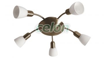 Mennyezeti spot lámpa 5 ágú bronz/fehér opál Soma 6310 Rábalux, Világítástechnika, Beltéri világítás, Spot lámpák, Rabalux