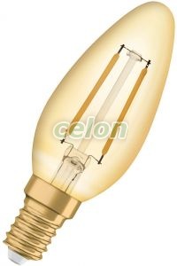 LED Vintage Dekor izzó 2.50W Vintage 1906 LED E14 B35 Nem Szabályozható 2400k Osram, Fényforrások, LED Vintage Edison dekor izzók, Osram