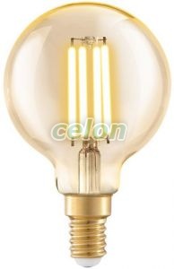 Bec Led Decorativ Vintage 1x4W 330lm E14 2200K, Surse de Lumina, Lampi LED Vintage Edison, Eglo
