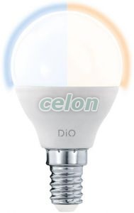 LED izzó SMART + Wifi E14 1x5W 2700-6500K 400lm Meleg Fehér, Hideg fehér, Fényforrások, Intelligens Led izzók, Eglo