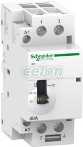 ACTI9 iCT40A kézi vezérlésű kontaktor, 60Hz, 2NO, 220-240VAC A9C21642 - Schneider Electric, Moduláris készülékek, Installációs kontaktorok, Schneider Electric