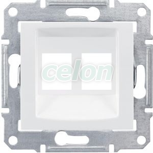 SEDNA 2xRJ45 adapter, AMP, MOLEX, KELINE betétekhez, fehér SDN4400621 - Schneider Electric, Egyéb termékek, Schneider Electric, Egyéb termékek, Schneider Electric