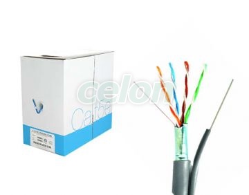FTP Cat.5E Adat kábel Feszítő szállal, Kábelek és vezetékek, Koaxiális és adatátviteli kábelek, Cabels