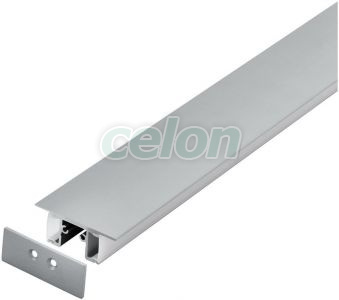 Profil aplicat pentru Led (Cu dispesor) Aluminium, Plastic H:48mm L:1m W:18mm Argint, Corpuri de Iluminat, Benzi cu LED, Profile Led, Eglo