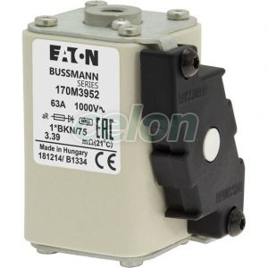 Fuse 63A 1000V 1*Bkn/75 Ar 170M3952-Eaton, Egyéb termékek, Eaton, Olvadóbiztosítékok, Eaton