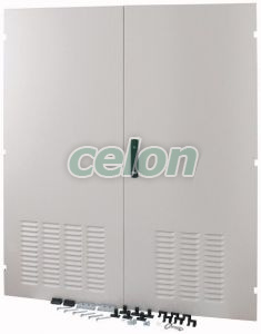 Section door, ventilated IP42, two wings, HxW = 1600 x 1000mm, grey, Alte Produse, Eaton, Tablouri de distribuție și accesorii, Eaton