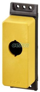 Surface mounting enclosure flat IP67/IP69, for emerg.stop button M22, yellow, customized label, Egyéb termékek, Eaton, Kapcsolókészülékek, Eaton