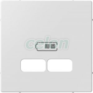 Placa priza USB SysM alb activ, Prize - Intrerupatoare, Game Merten, Merten - System M, System M - Functii si clapete Alb activ, Merten
