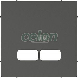 Placa priza USB SysM antracit, Prize - Intrerupatoare, Game Merten, Merten - System M, System M - Functii si clapete Antracit, Merten