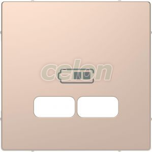 Placa priza USB SysD sampanie metal MTN4367-6051, Prize - Intrerupatoare, Game Merten, Merten - System D-Life, Functii diverse D-Life, Merten