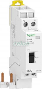Contactor Ct40 Cu Selector Manual 25A 2P - Schneider Electric, Aparataje modulare, Contactoare pe sina, Schneider Electric