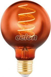 Bec Led Decorativ Vintage 1x4W E27 Dimabil 2000K, Surse de Lumina, Lampi LED Vintage Edison, Eglo