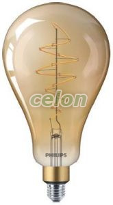 LED Classic Giant A160 Gold Dim 6.5 40W 2000K 470lm E27 15.000h, Surse de Lumina, Lampi LED Vintage Edison, Philips