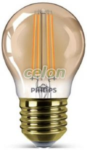 LED Classic Filament P45 Gold 5 32W 2200K 350lm E27 15.000h, Surse de Lumina, Lampi LED Vintage Edison, Philips