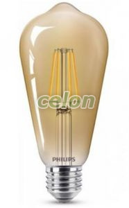 LED Classic Filament ST64 Gold 5.5 48W 2500K 600lm E27 15.000h, Surse de Lumina, Lampi LED Vintage Edison, Philips