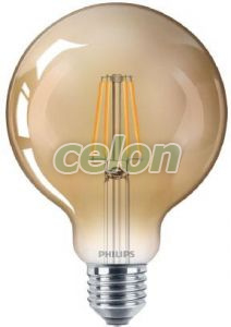LED Classic Filament G93 Gold 4 35W 2500K 400lm E27 15.000h, Surse de Lumina, Lampi LED Vintage Edison, Philips