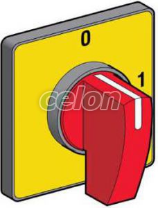 Harmony K bütykös kapcsoló működtető fej 45 x 45 mm - sárga color - piros kar - O-I, Automatizálás és vezérlés, Müködtető- és jelzőkészülékek, Kézi kapcsolókészülékek, Schneider Electric