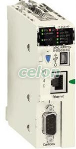 Modicon M340 processzor, L2, CANopen, Modbus TCP/IP / Ethernet IP, megerősített, Automatizálás és vezérlés, PLC és egyéb vezérlők, Modicon, Schneider Electric