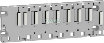 X80 hátlap, M340/M580 PLC-hez, 6 I/O kártyahely, megerősített, Automatizálás és vezérlés, PLC és egyéb vezérlők, Modicon, Schneider Electric