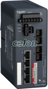 Modicon switch, TCP/IP, menedzselhető, 4TX/2FX, multimódosú, Egyéb termékek, Schneider Electric, Egyéb termékek, Schneider Electric