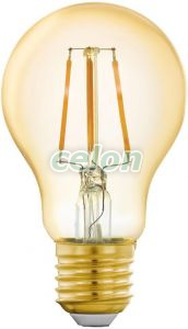 Bec Led Decorativ Vintage 1x4.9W 500lm E27 Dimabil 2200K, Surse de Lumina, Lampi LED Vintage Edison, Eglo