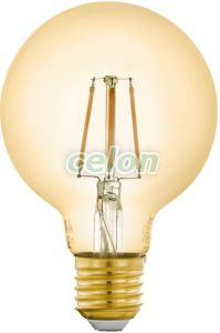 Bec Led Decorativ Vintage 1x4.9W 500lm E27 Dimabil 2200K, Surse de Lumina, Lampi LED Vintage Edison, Eglo