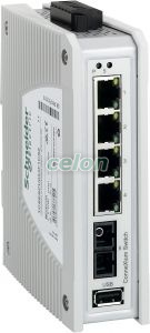 ConneXium Premium switch, 4 x TX réz + 1 x FX-SM optika, IP40, nem menedzselhető, Egyéb termékek, Schneider Electric, Egyéb termékek, Schneider Electric