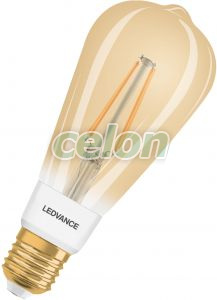 Bec Led Decorativ Vintage SMART+ Filament ZigBee Classic Edison 55 6W E27, Surse de Lumina, Lampi LED Vintage Edison, Ledvance