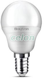 Bec Led E14 3000K 5W, Surse de Lumina, Lampi si tuburi cu LED, Becuri LED sferic, Braytron