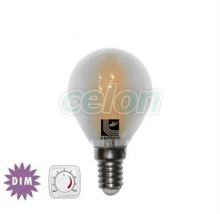 BEC LED-COG 6W DIMABIL SFERIC E14 230V LUMINA calda MAT, Surse de Lumina, Lampi si tuburi cu LED, Becuri LED sferic, Lumen