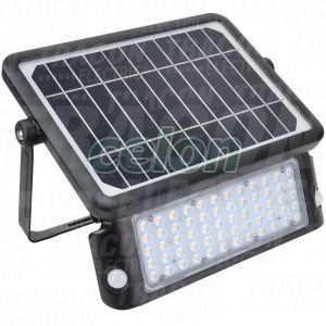 Napelemes LED fényvető mozgásérzékelővel 10 W, 4000 K, 1080 lm, IP65, 3,7 V 7200 mAh, Egyéb termékek, Tracon Electric, Világító- és lámpatestek, Tracon Electric