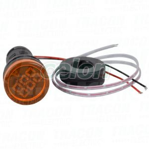 Ampermetru, indicator LED,galben 1-100A, Um=230VAC, d=22mm, Alte Produse, Tracon Electric, Automatizari industriale, Tracon Electric