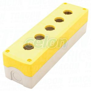 Carcasă pentru butoane, galben,5 d=22,5, IP65, 2×PG-13,5, Alte Produse, Tracon Electric, Automatizari industriale, Tracon Electric