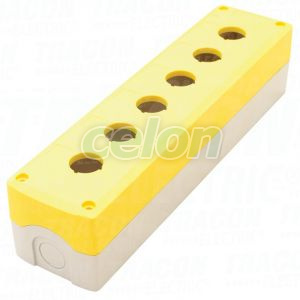 Carcasă pentru butoane, galben,6 d=22,5, IP65, 2×PG-13,5, Alte Produse, Tracon Electric, Automatizari industriale, Tracon Electric