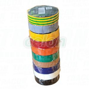 Szigetelőszalag válogatás különböző színekben, 10 db/cs 10m×15mm, PVC, 0-90°C, 40kV/mm, Egyéb termékek, Tracon Electric, Segédanyag, Tracon Electric